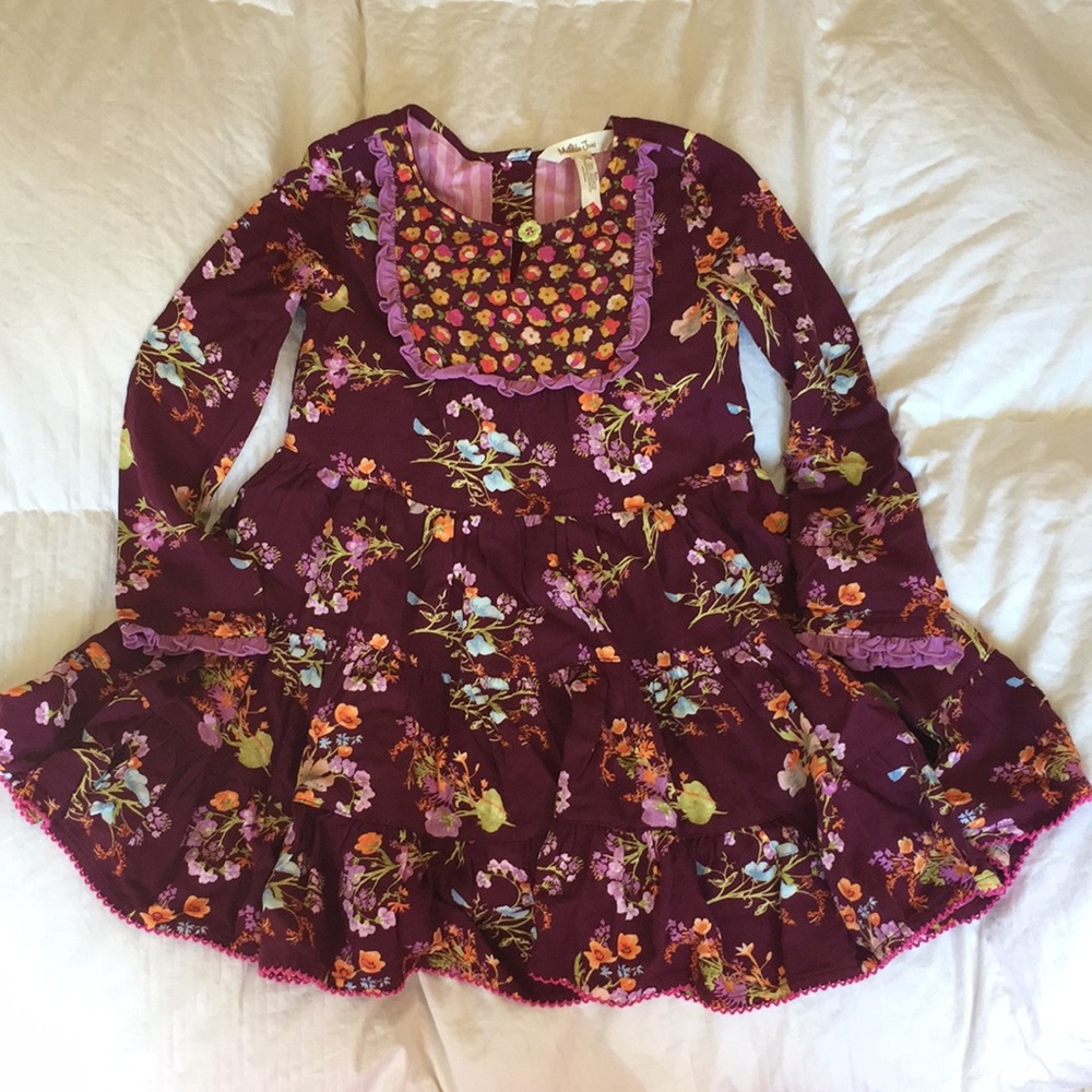 Matilda Jane Purple Twirl Me Floral Dress (4T)